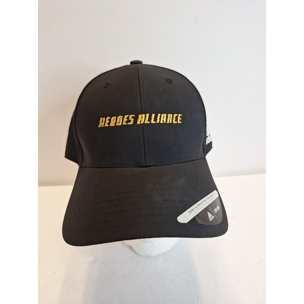 Adidas Golf Heroes Alliance Black Strapback Hat OSFM
